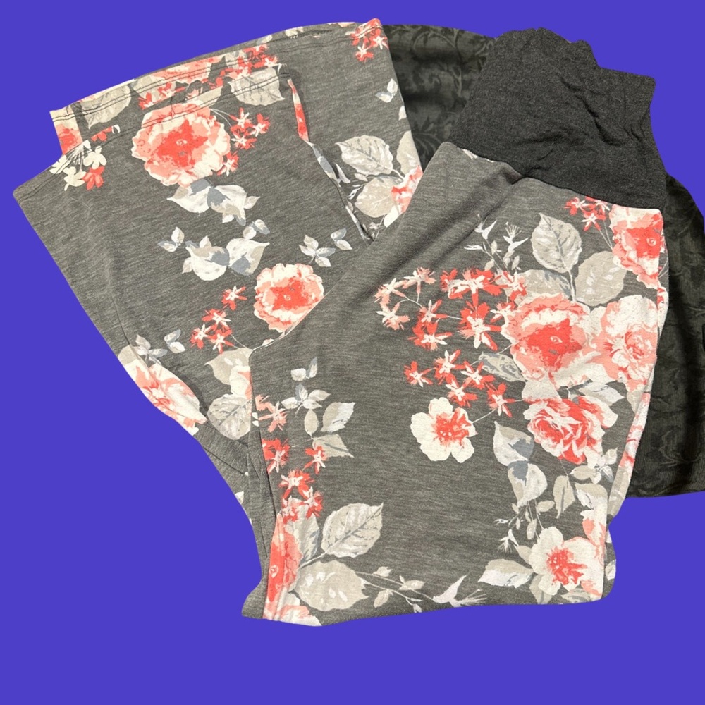 Size 2X Floral Wide Leg Lounge Pants